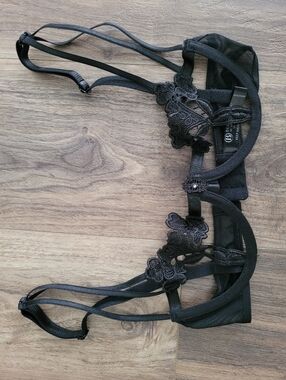 Bluebella Black Lace Floral Appliqué Bra